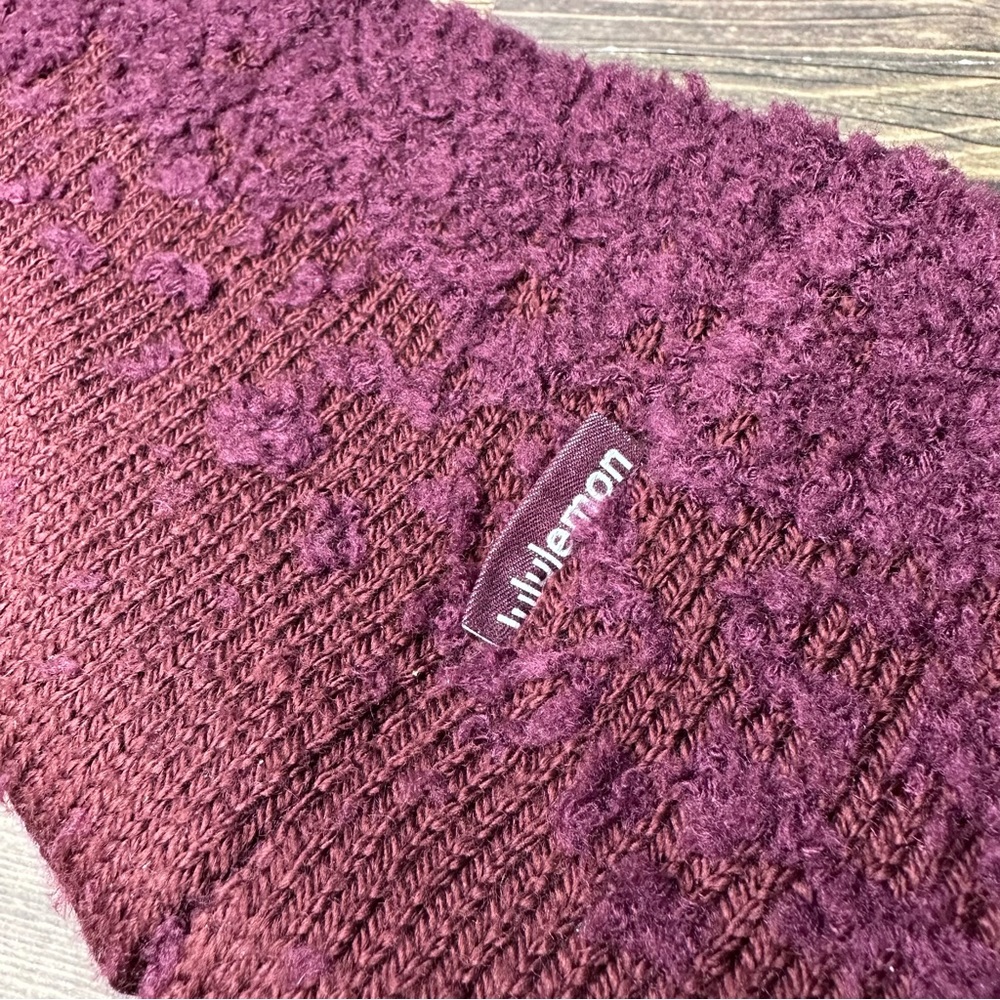 NWT Lululemon Ombre Knit Textured Ear Warmer ONE SIZE (Red Merlot) - Picture 6 of 12